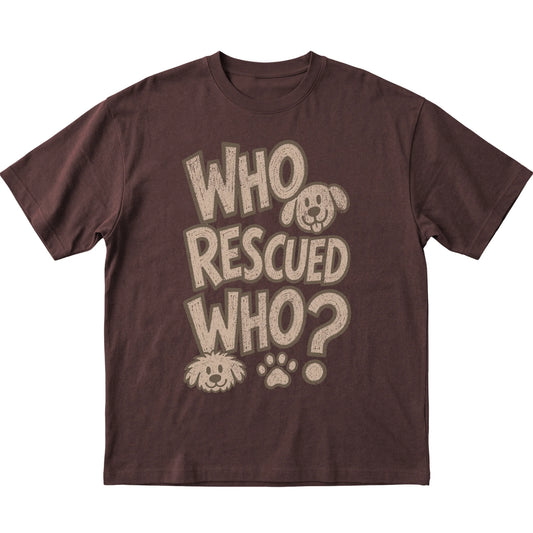 Dark Chocolate Who Rescued Who laid flat