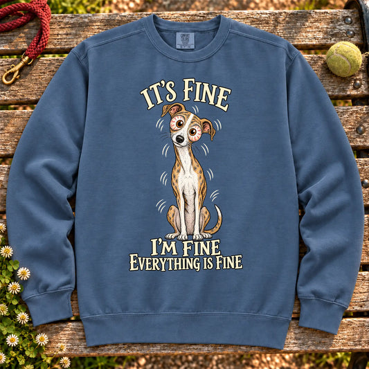 Whippet Everything Is Fine Comfort Colors sweatshirt in Denim