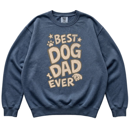 Denim Best Dog Dad Ever laid flat