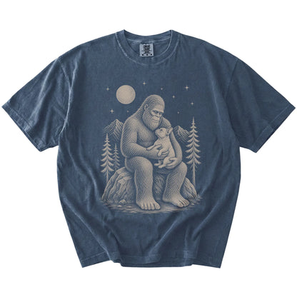 Bigfoot and Frenchie T-Shirt in Denim