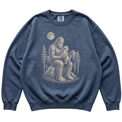 Bigfoot and Poodle Sweatshirt in Denim