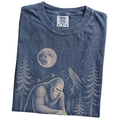 Folded Cavalier and Bigfoot T-Shirt in Denim