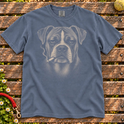 Boxer smoking design on a Denim t-shirt