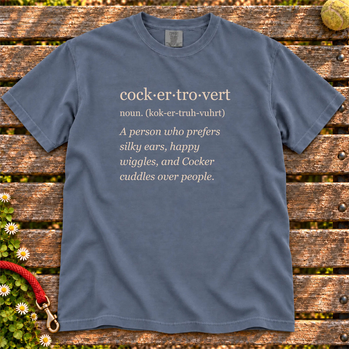 Denim Cocker Spaniel Tro-Vert Comfort Colors T-shirt