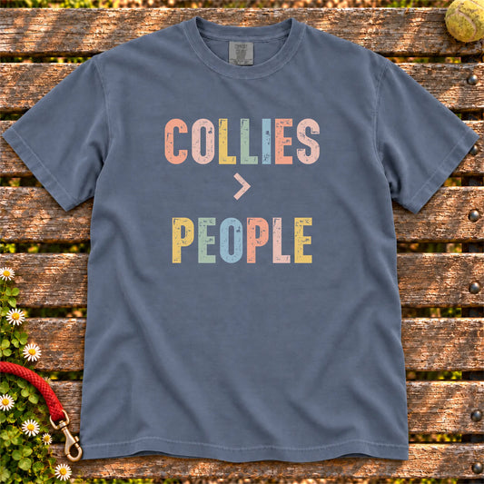 Collies > People design on a Denim Comfort Colors® T-shirt