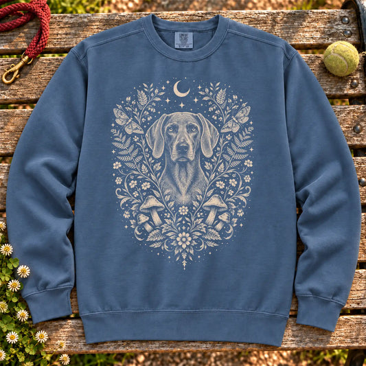 Denim Weimaraner cottagecore Comfort Colors sweatshirt