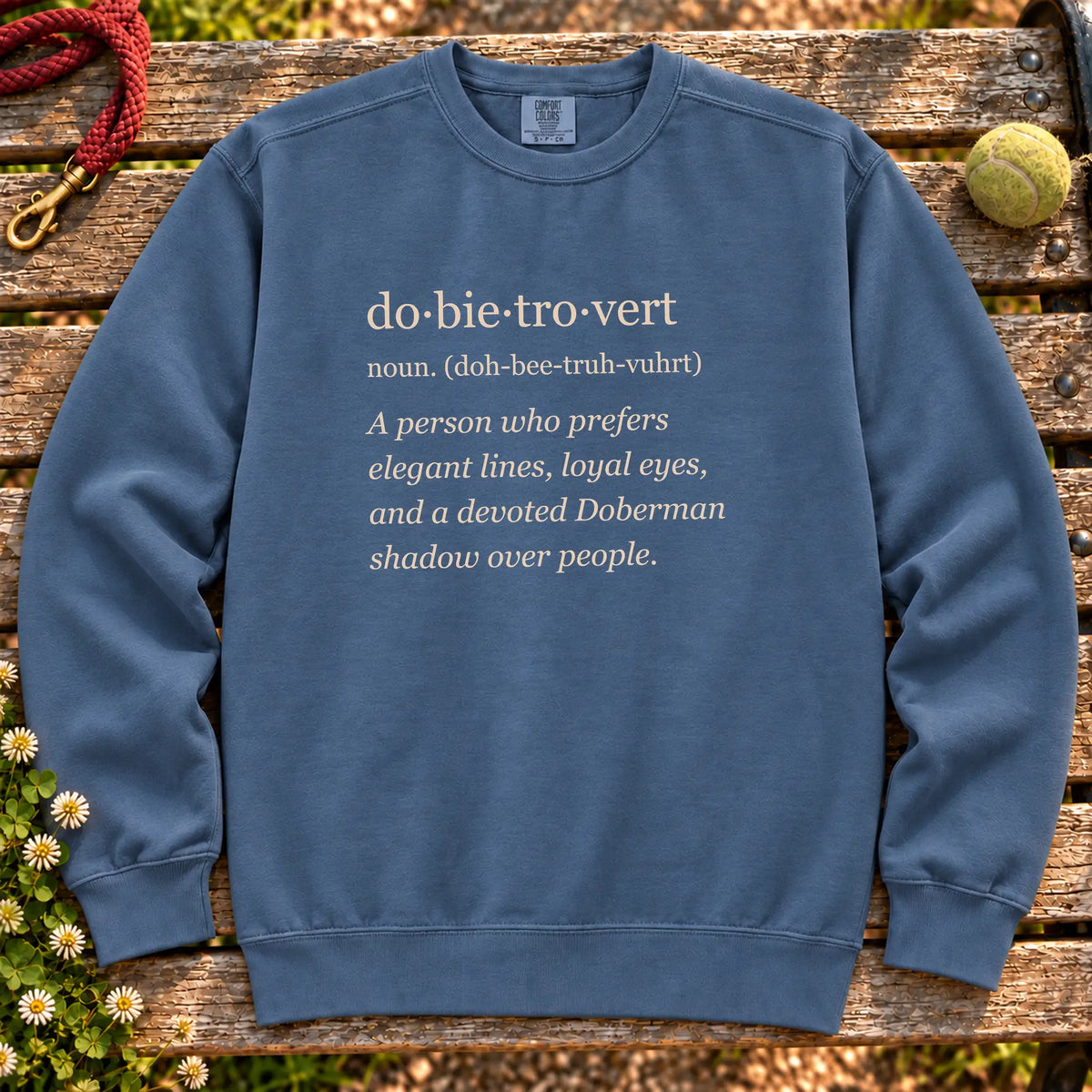 Denim Doberman Tro-Vert Comfort Colors sweatshirt