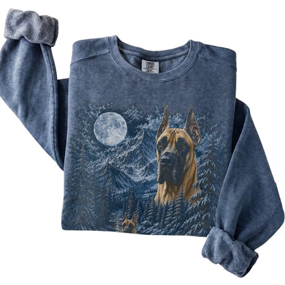 Great Dane Forest Moon Sweatshirt in Denim