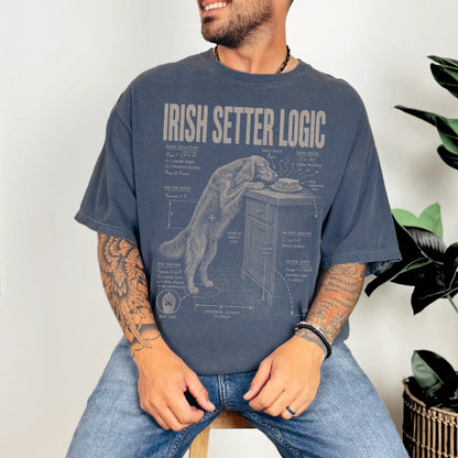Person wearing a Denim Irish Setter Logic t-shirt
