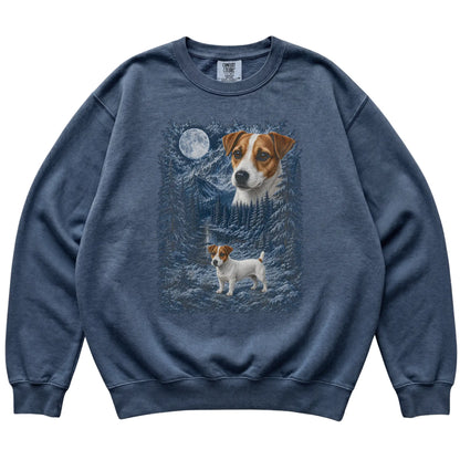Jack Russell Forest Moon Sweatshirt in Denim