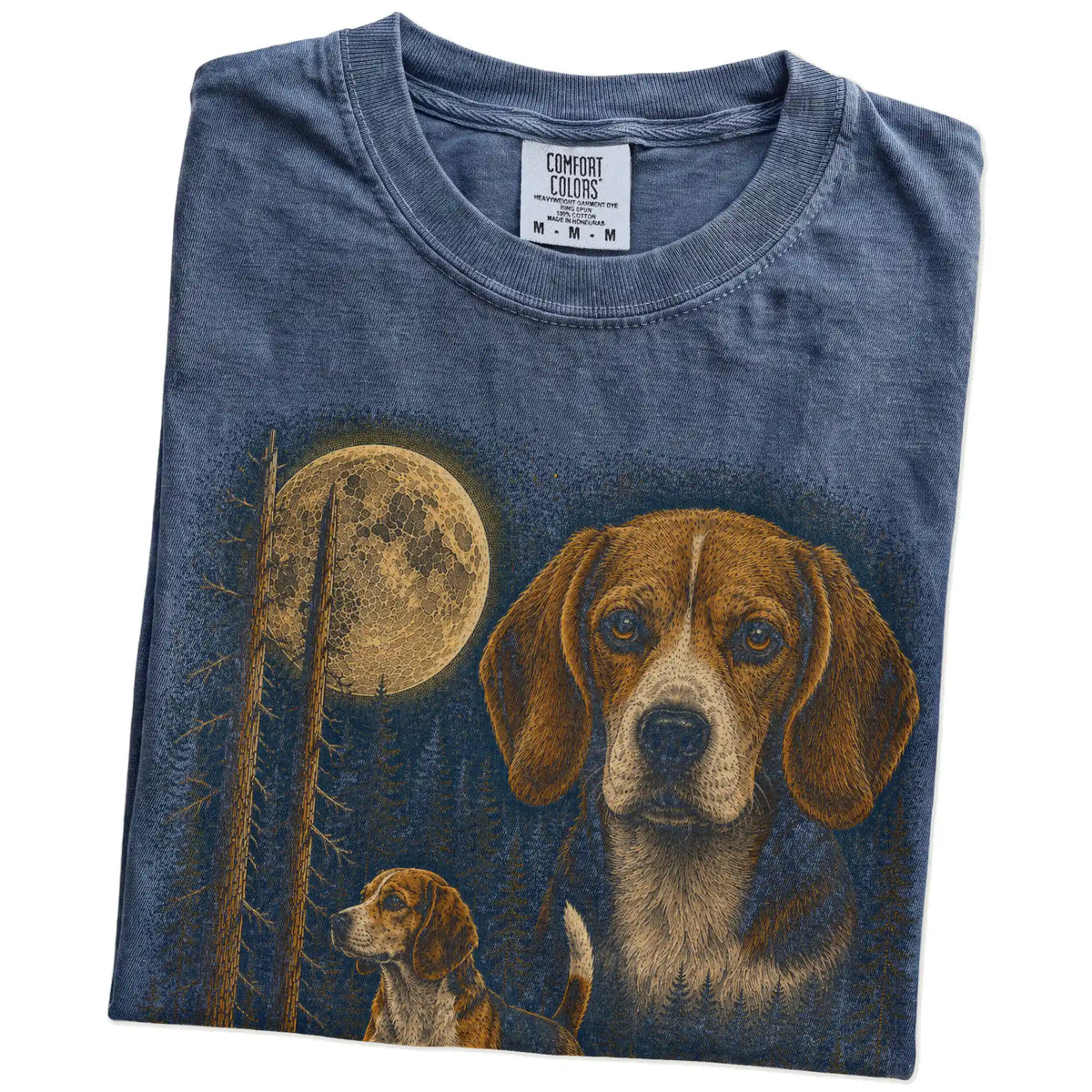 Denim Beagle Wildwood Moon t-shirt