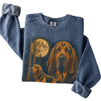Bloodhound Wildwood Moon Sweatshirt in Denim