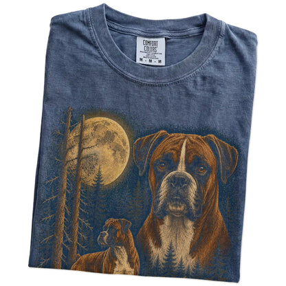 Folded Denim Boxer full-color Moonlit Forest t-shirt