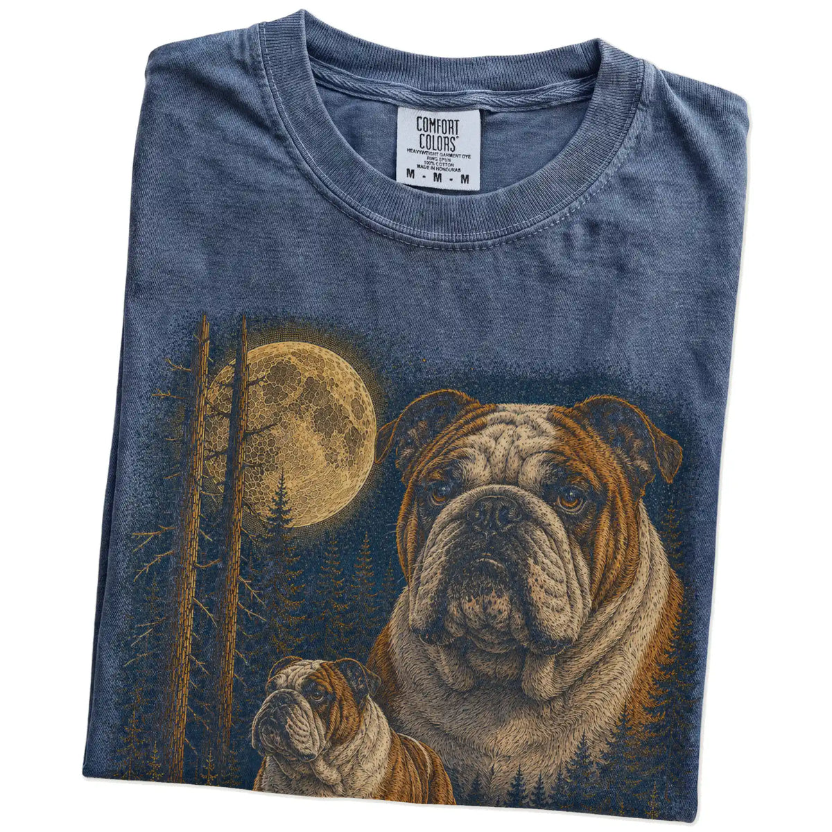 Denim Bulldog Wildwood Moon t-shirt