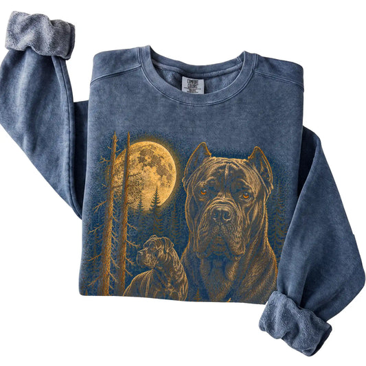 Cane Corso Wildwood Moon Sweatshirt in Denim