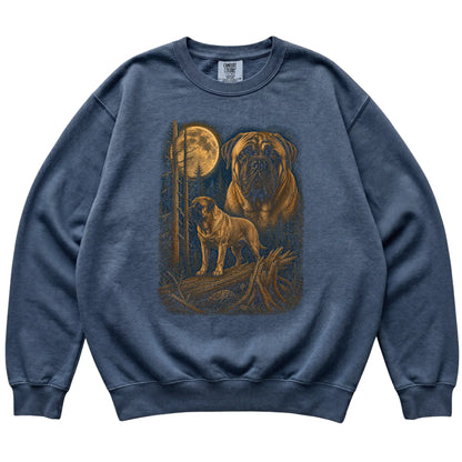 Mastiff Wildwood Moon Sweatshirt in Denim