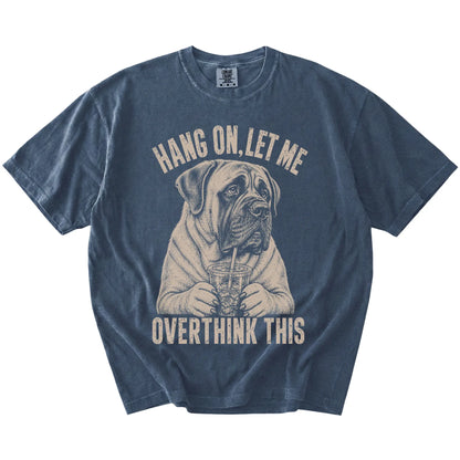 Denim Overthinking Mastiff T-Shirt laid flat