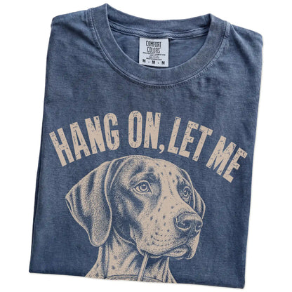Folded Denim Overthinking Pointer T-Shirt showing the graphic