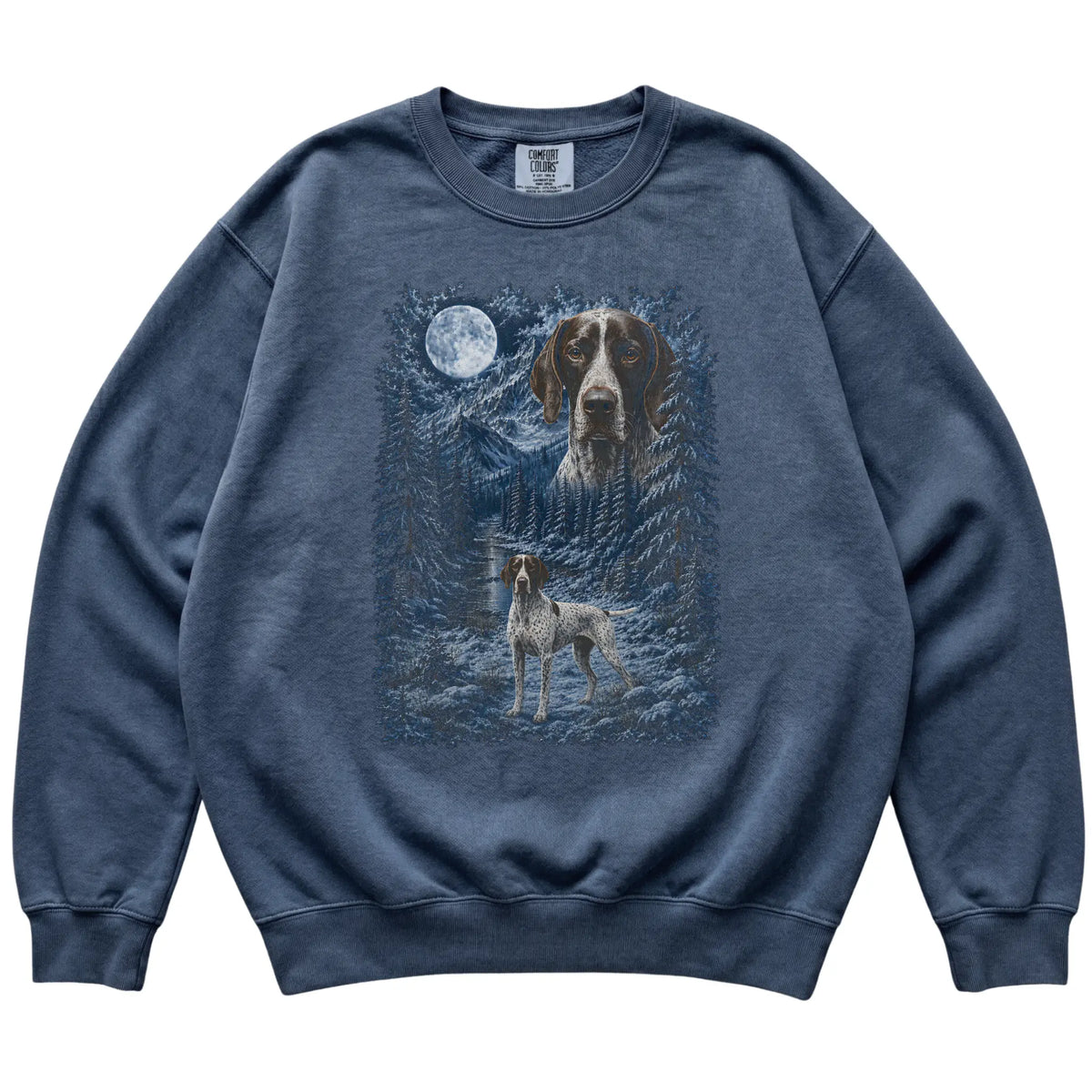 Pointer Forest Moon Sweatshirt in Denim