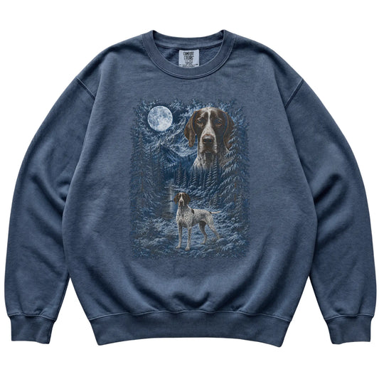 Pointer Forest Moon Sweatshirt in Denim