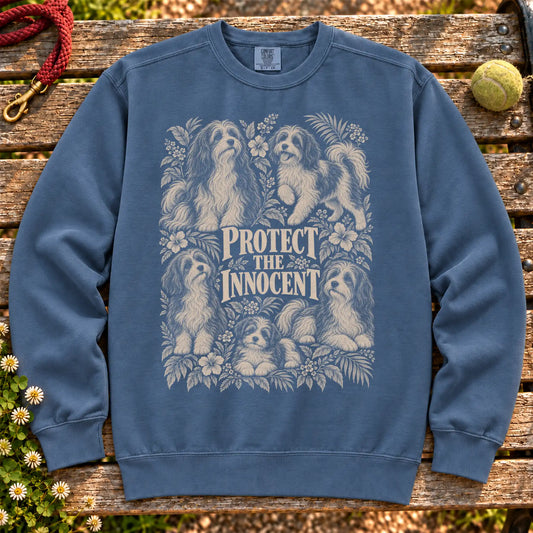 Protect the Innocent Havanese design on a Denim sweatshirt