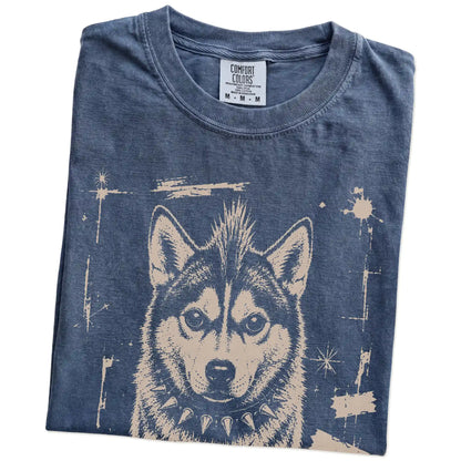 Folded Denim Punk Rock Husky T-Shirt showing the graphic