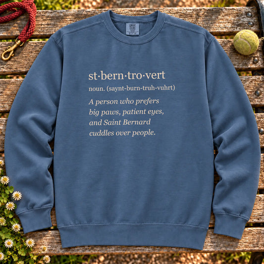 Denim Saint Bernard Tro-Vert Comfort Colors sweatshirt