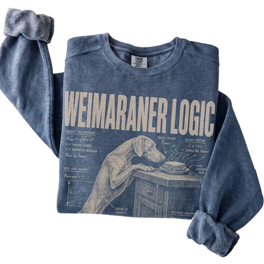 Denim Weimaraner Logic T-Shirt folded detail