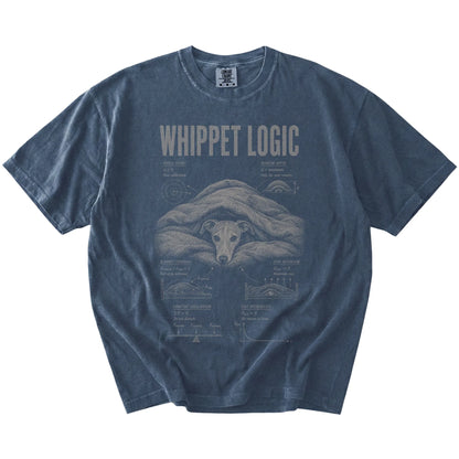 Denim Whippet Logic T-Shirt laid flat