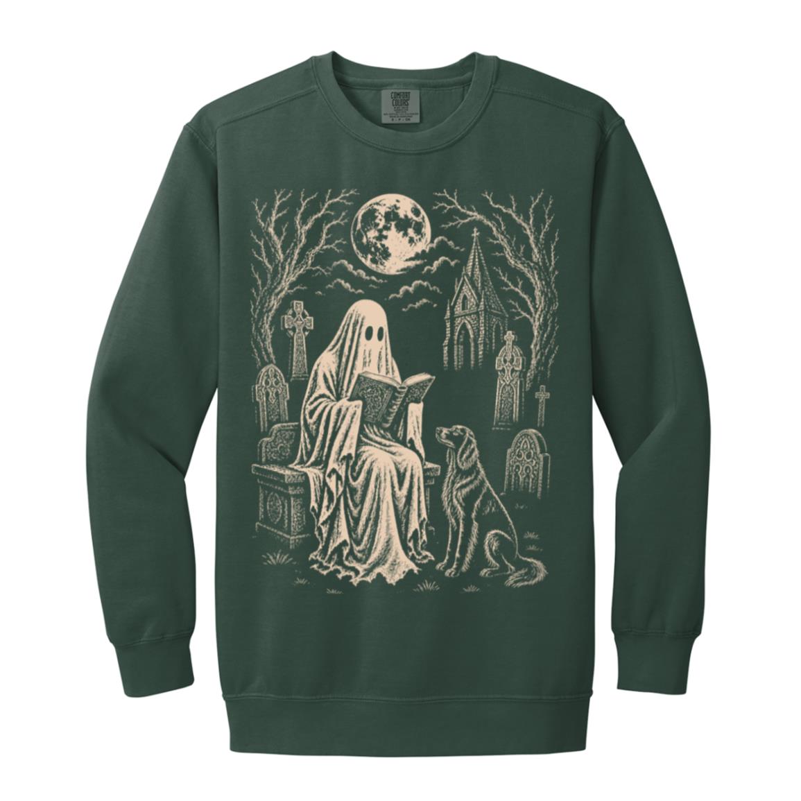 Irish Setter Ghost Reading sweatshirt in Blue Spruce