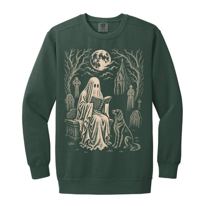 Irish Setter Ghost Reading sweatshirt in Blue Spruce