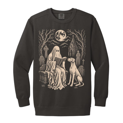 Great Dane Ghost Reading sweatshirt in Pepper