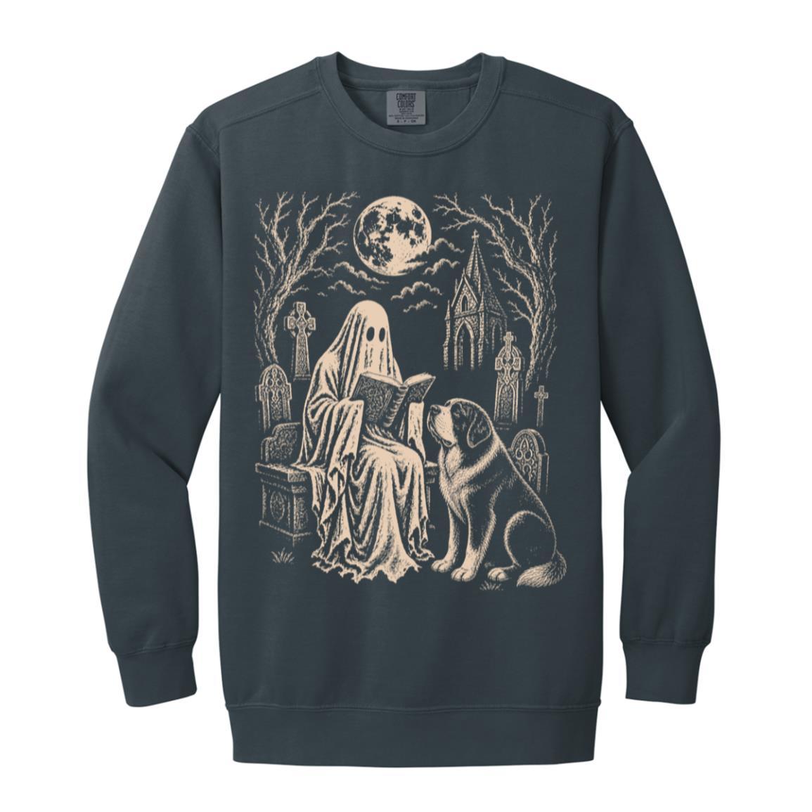 St. Bernard Ghost Reading sweatshirt in Denim