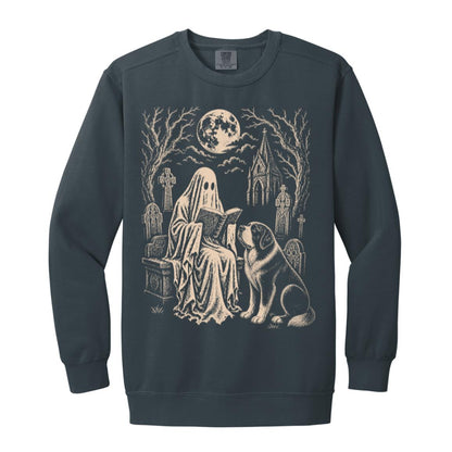 St. Bernard Ghost Reading sweatshirt in Denim