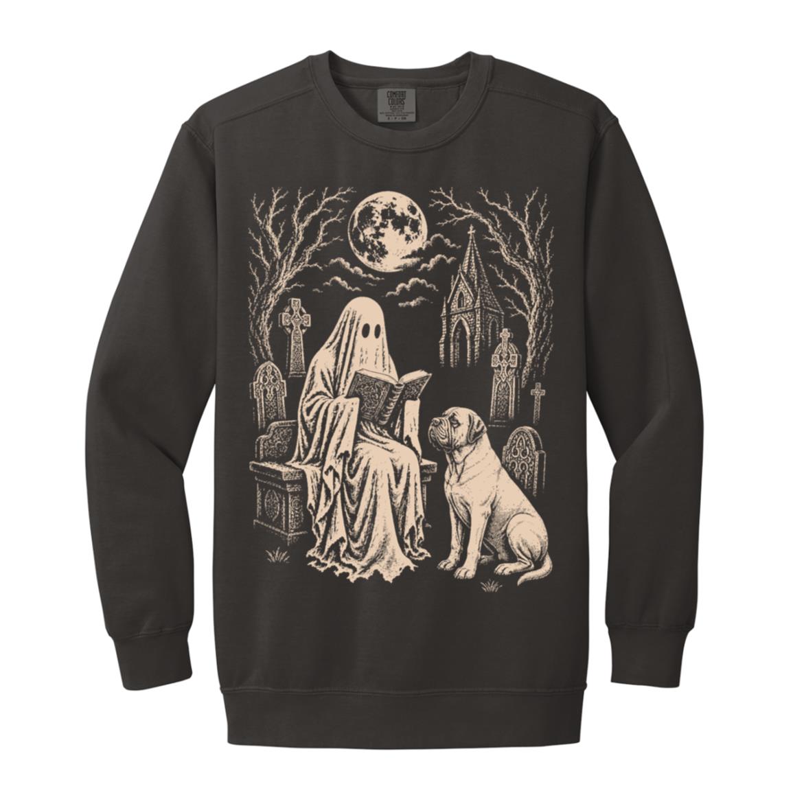 Mastiff Ghost Reading sweatshirt in Pepper