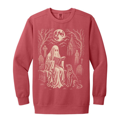 Irish Setter Ghost Reading sweatshirt in Crimson