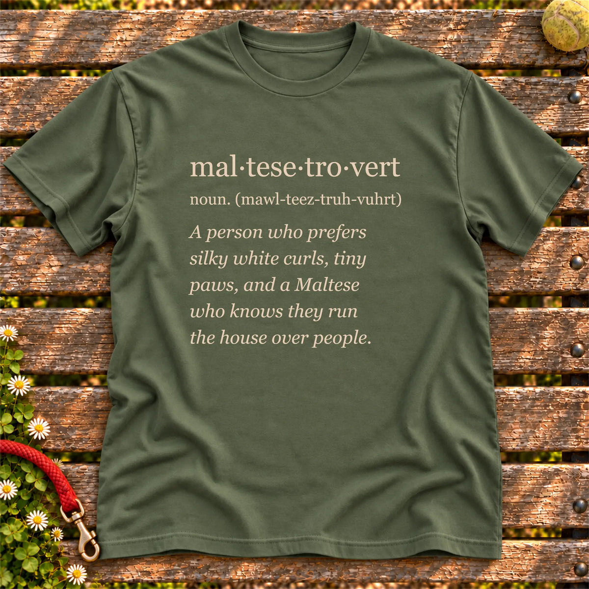 Military Green Maltese Tro-Vert Softstyle T-shirt