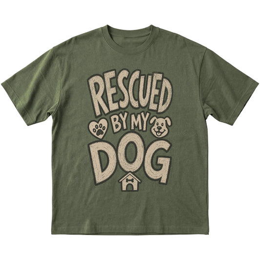 Military Green Rescued by my dog laid flat