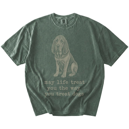 Moss Bloodhound Karma T-Shirt laid flat