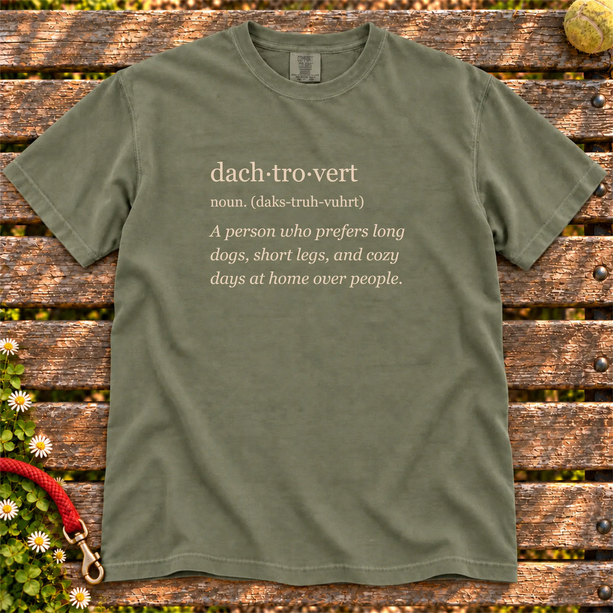 Moss Dachshund Tro-Vert Comfort Colors T-shirt