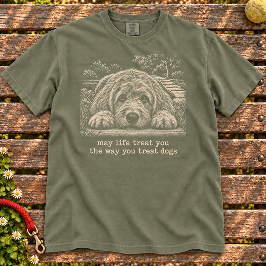 Labradoodle Karma Comfort Colors T-shirt in Moss