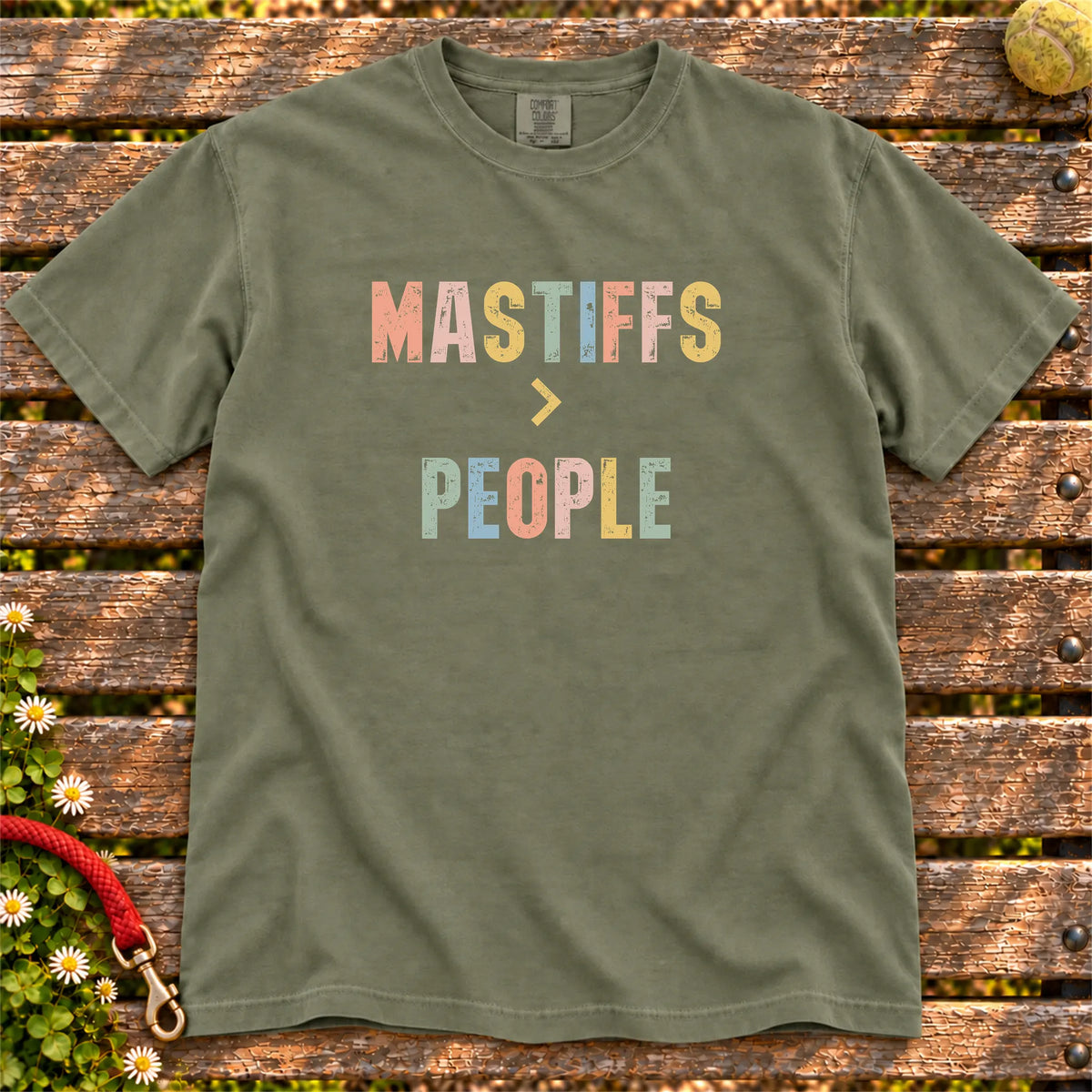 Mastiffs > People design on a Moss Comfort Colors® T-shirt
