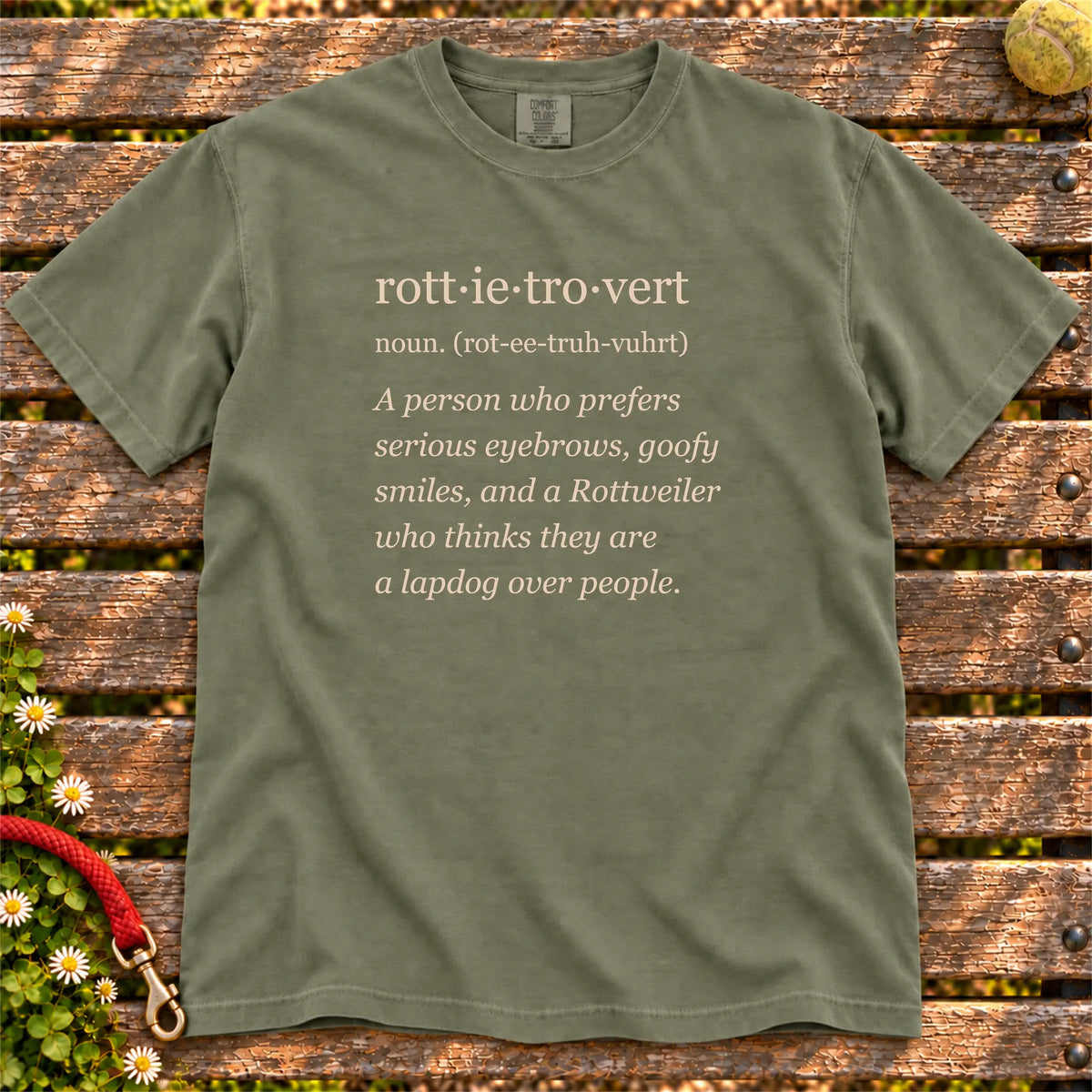Moss Rottweiler Tro-Vert Comfort Colors T-shirt