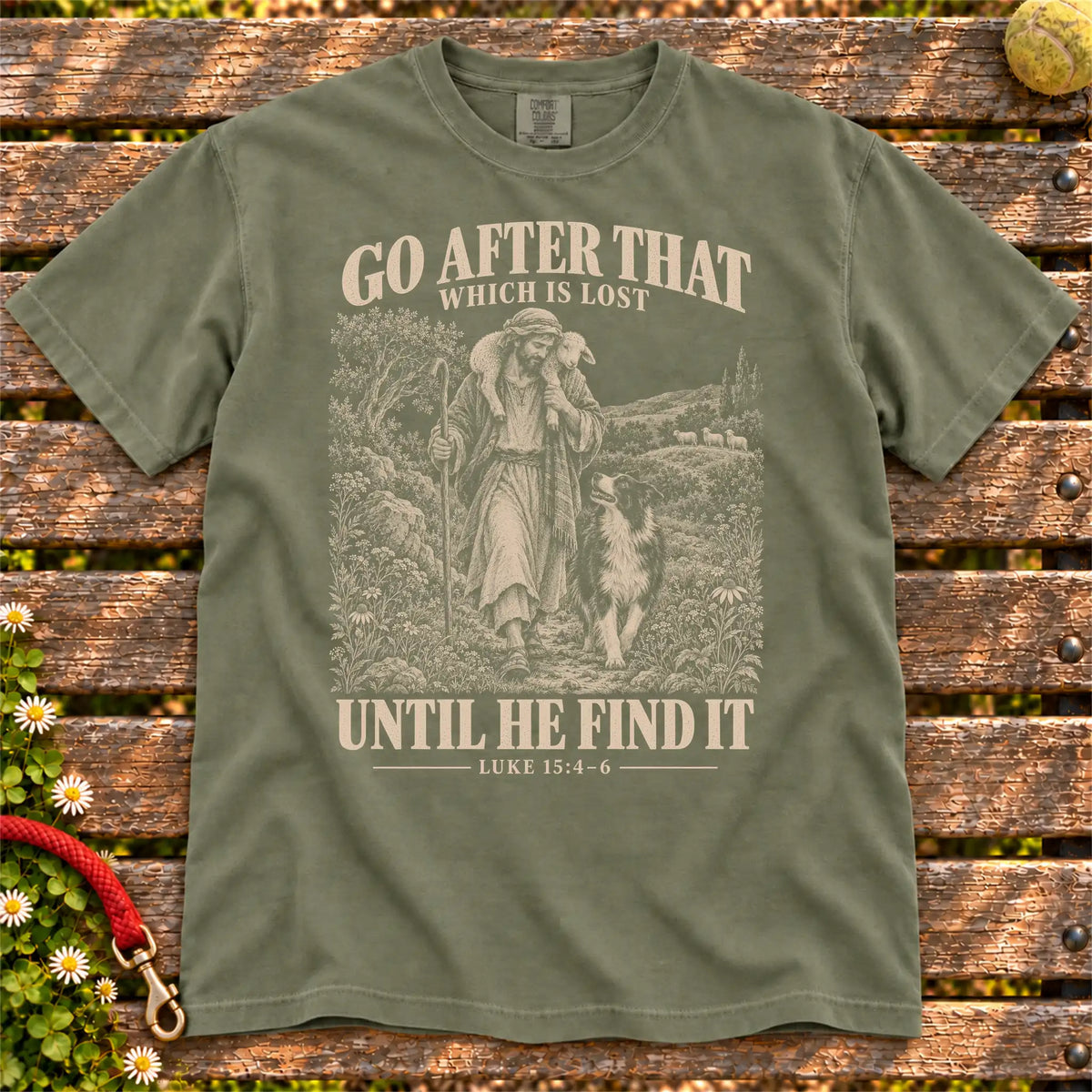 Moss Until He Find It scripture Comfort Colors T-shirt