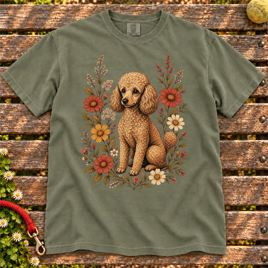 Wildflower Poodle T-Shirt in Moss