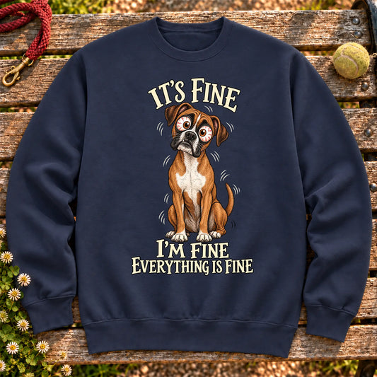 Boxer Everything Is Fine crewneck sweatshirt in Navy