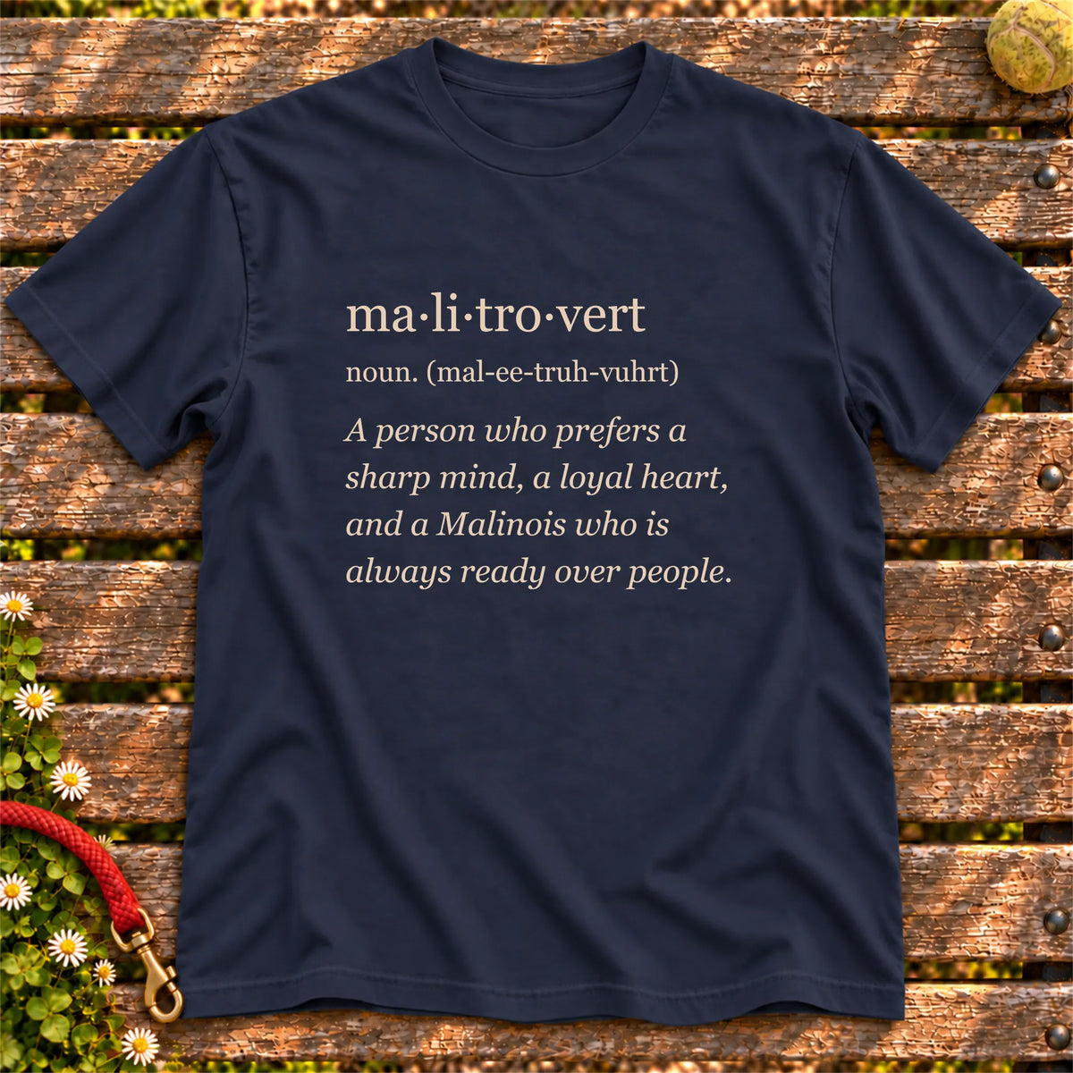 Navy Belgian Malinois Tro-Vert Softstyle T-shirt
