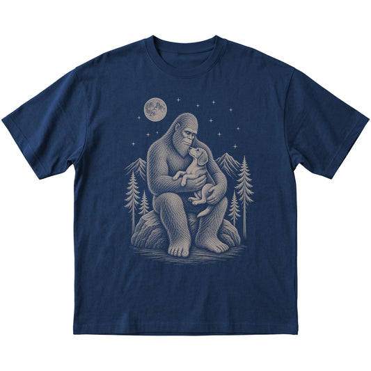 Bigfoot and Beagle T-Shirt in Navy