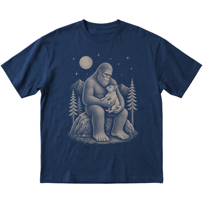 Bigfoot and Frenchie T-Shirt in Navy