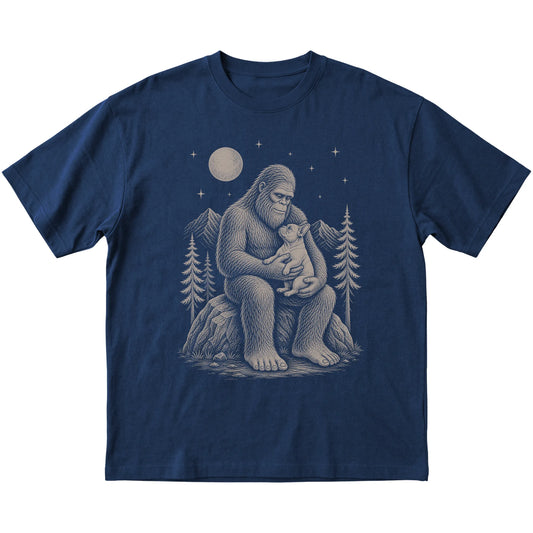 Bigfoot and Frenchie T-Shirt in Navy